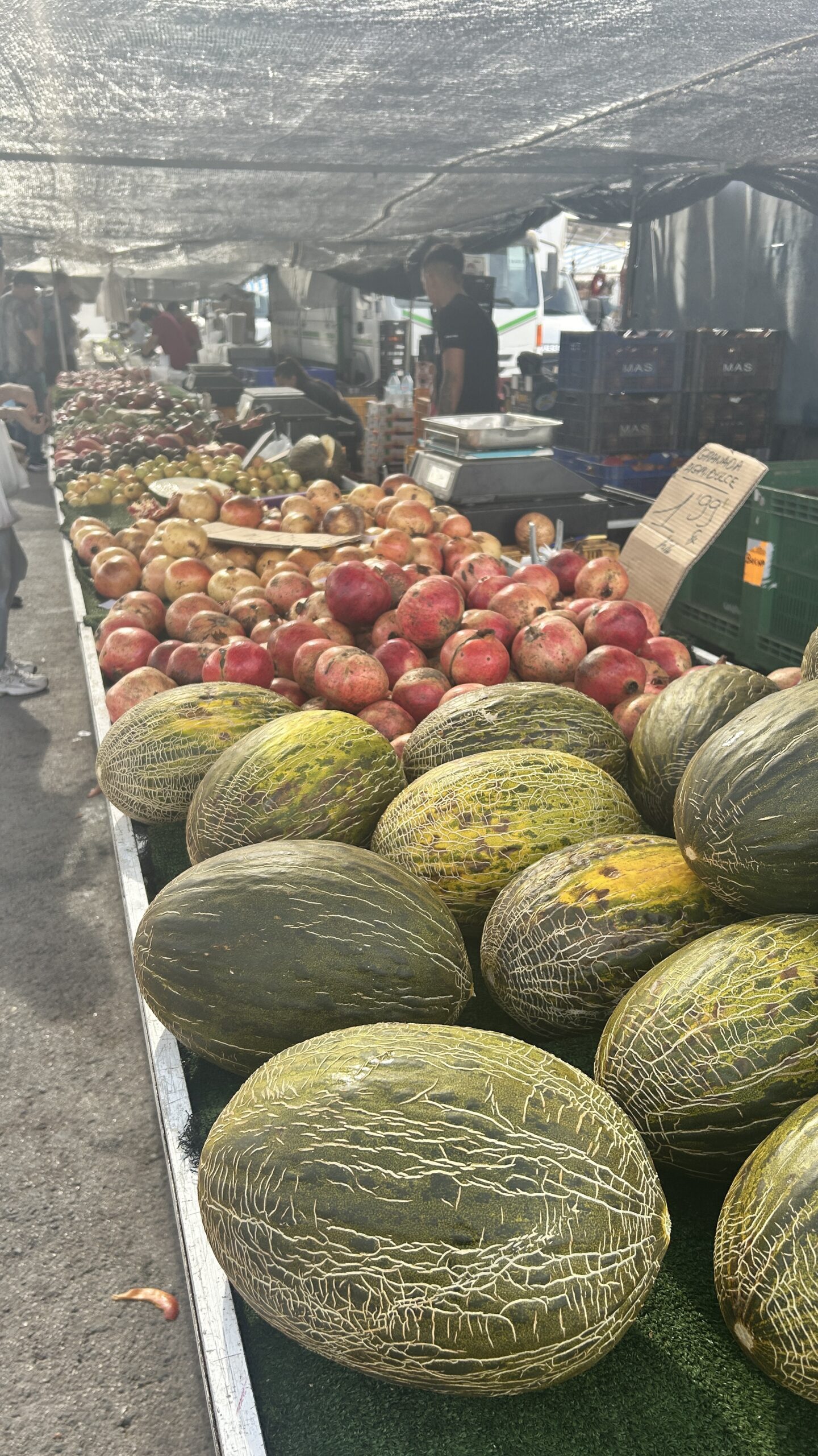 Verse groenten en fruit op de weekmarkt in La Mata Torrevieja